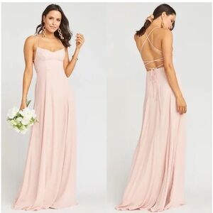 NWT Show Me Your Mumu Godshaw Goddess Gown in Dusty Blush Crisp XXL